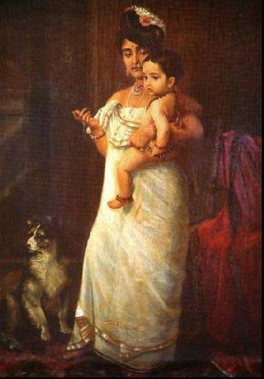 Raja Ravi Varma The Lady in the picture is Mahaprabha Thampuratti of Mavelikara,